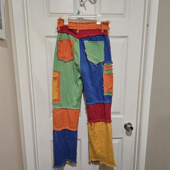 Colorful Patchwork Jeans - Picture 2 of 5